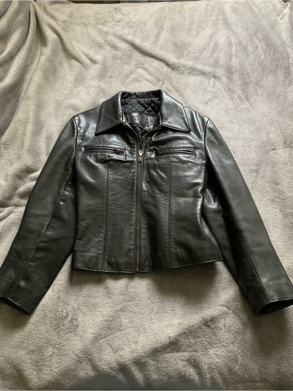 Woman’s black leather jacket - Rudsak